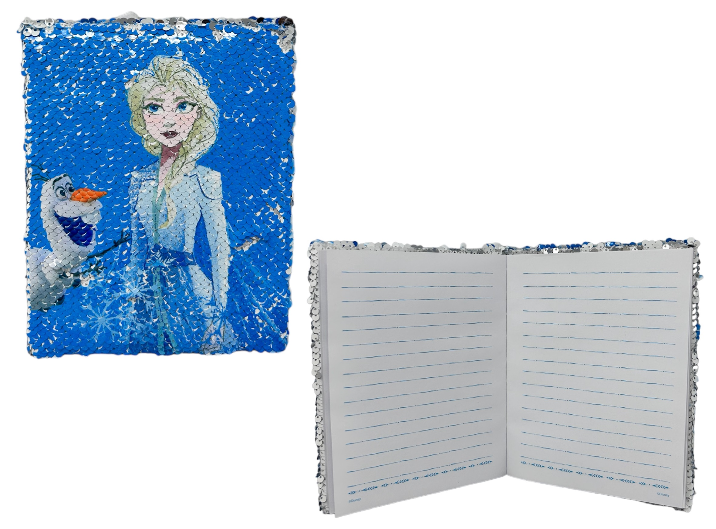Diario Paillettes Frozen Ii Elsa Anna DISNEY + Accessori in Confezione Regalo  - Wd20565