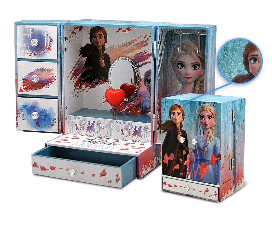 Portagioie Musicale Carillon Frozen Ii Elsa Anna DISNEY in Cartone - Wd20736
