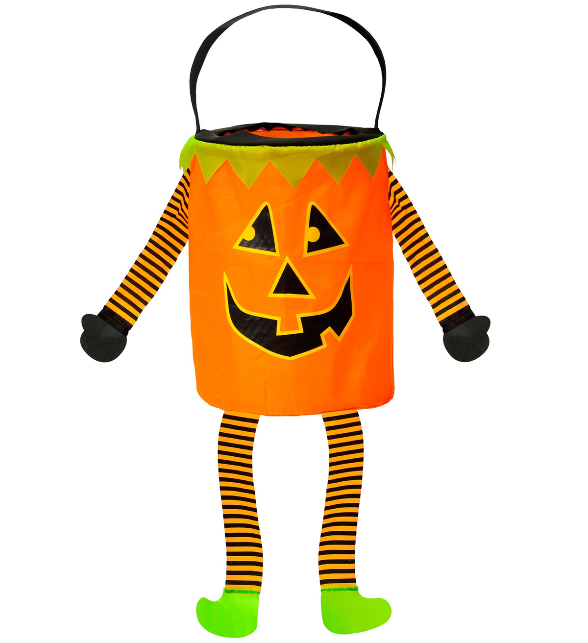 Borsetta Dolcetto O Scherzetto con Gambe Braccia e Maniglia Accessori Halloween Carnevale Cosplay Bambina