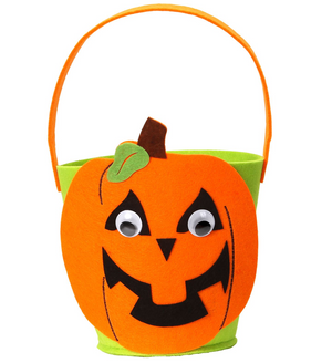 Vestito Carnevale + Accessori Fantasma Poncho Cestino Borsetta Zucca Travestimento Halloween
