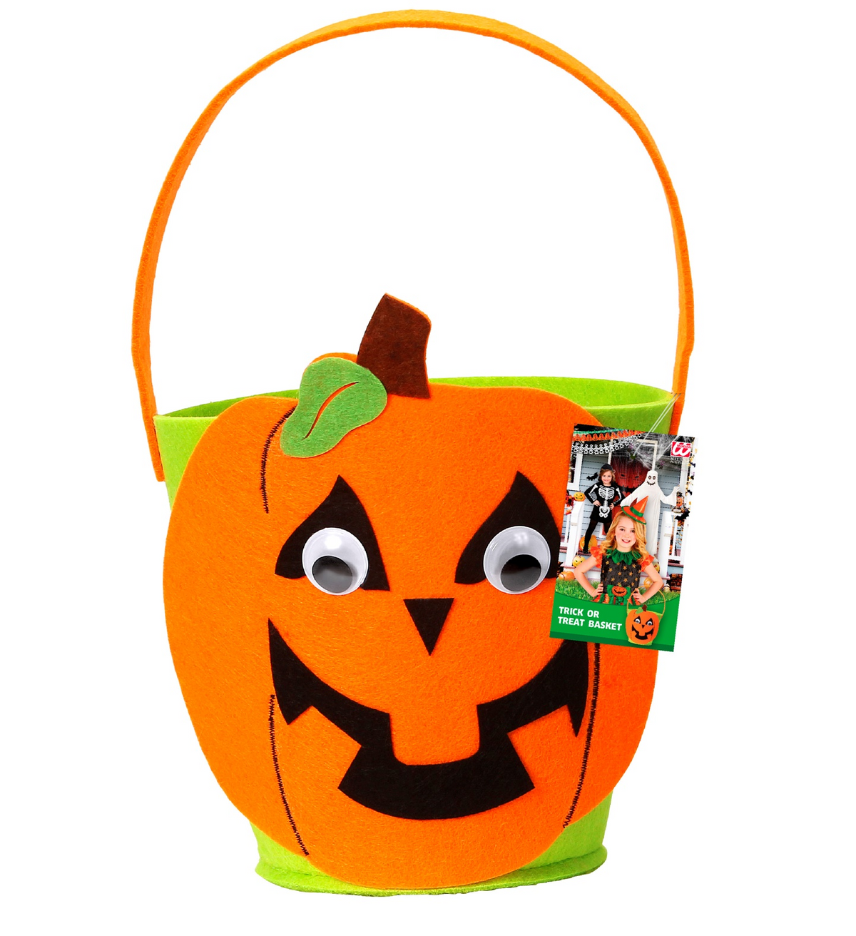 Cestino Borsetta Dolcetto O Scherzetto Zucca - Accessori Halloween Carnevale Cosplay Bambina - 01345