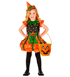 Cestino Borsetta Dolcetto O Scherzetto Zucca - Accessori Halloween Carnevale Cosplay Bambina - 01345