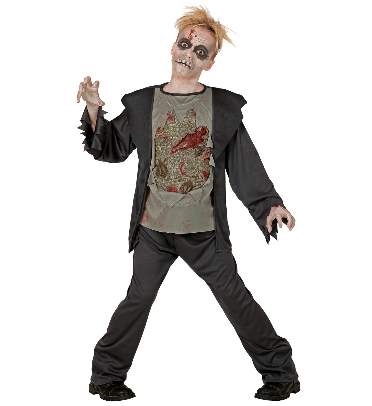 Costume Vestito Abito Travestimento Carnevale Halloween Cosplay Bambino Zombie - 0729