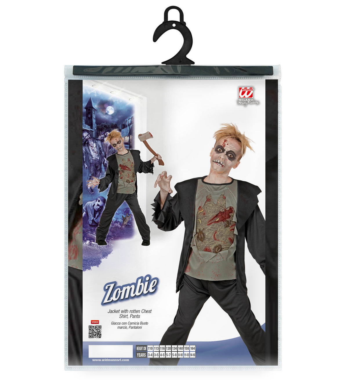 Costume Vestito Abito Travestimento Carnevale Halloween Cosplay Bambino Zombie - 0729