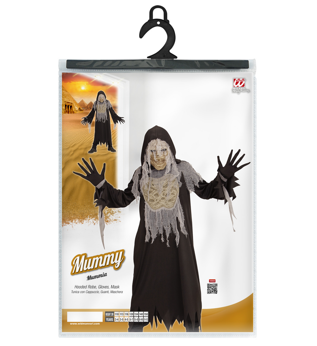 Costume Vestito Abito Travestimento Carnevale Halloween Cosplay Bambino Mummia - 0785