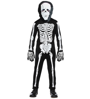 Costume Vestito Abito Travestimento Carnevale Halloween Cosplay Bambino Scheletro - 3811