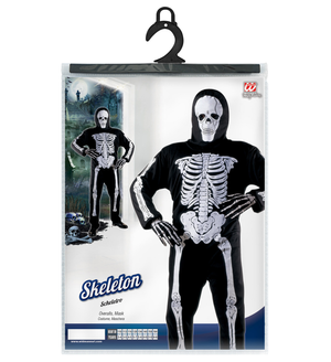 Costume Vestito Abito Travestimento Carnevale Halloween Cosplay Bambino Scheletro - 3811