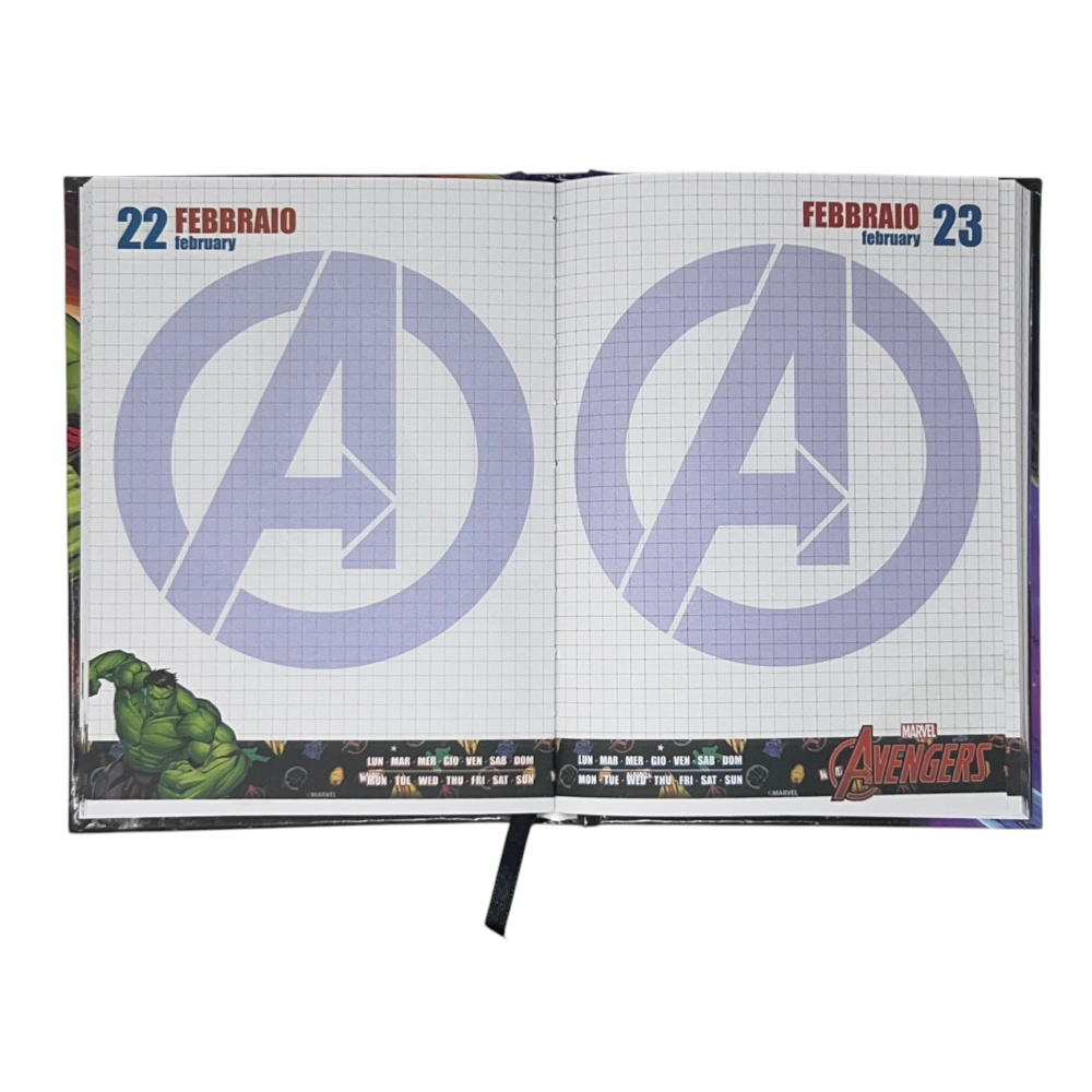 Diario Avengers MARVEL Agenda 10 Mesi Scuola Elementare Media - Av1338