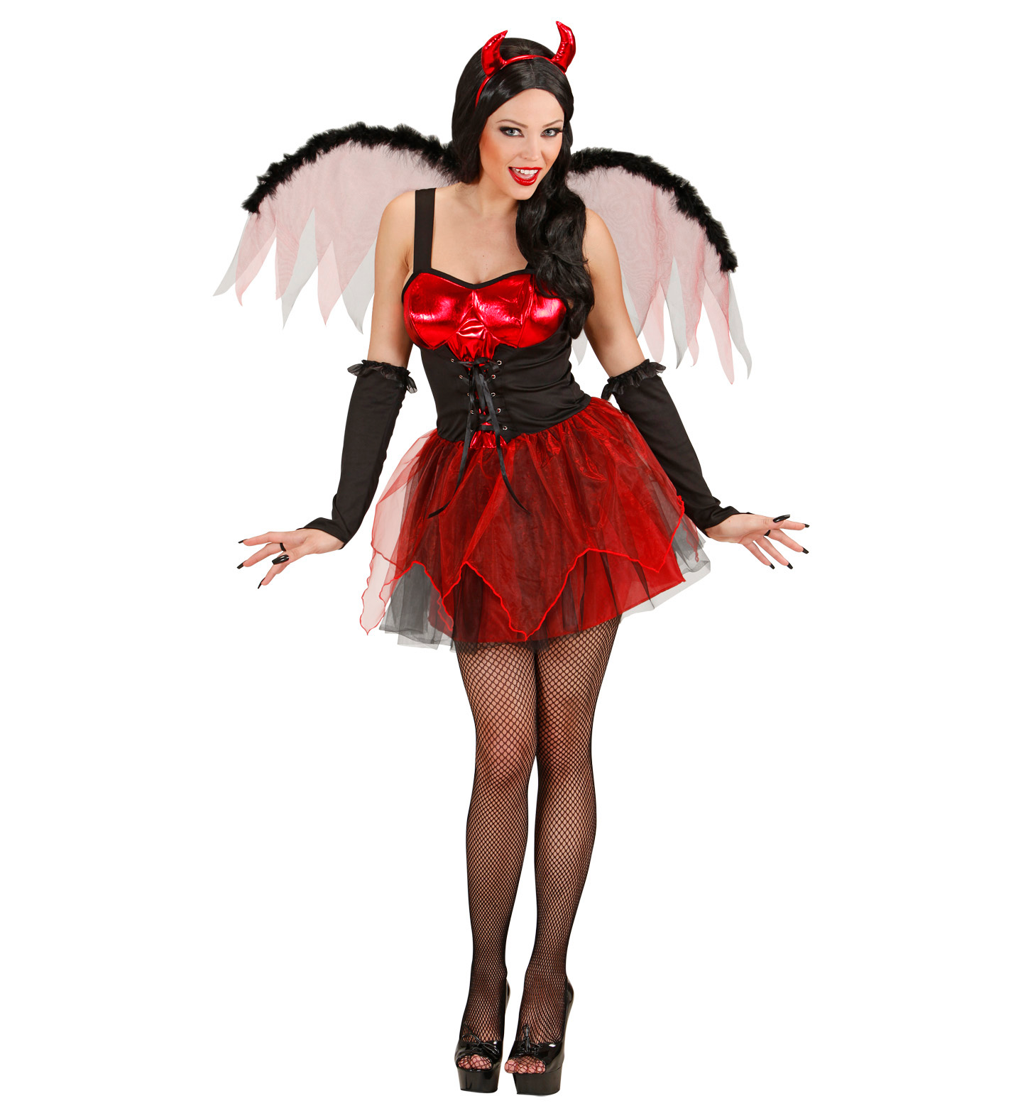 Costume Vestito Abito Travestimento Carnevale Halloween Cosplay Adulto - Diavolessa - 8983