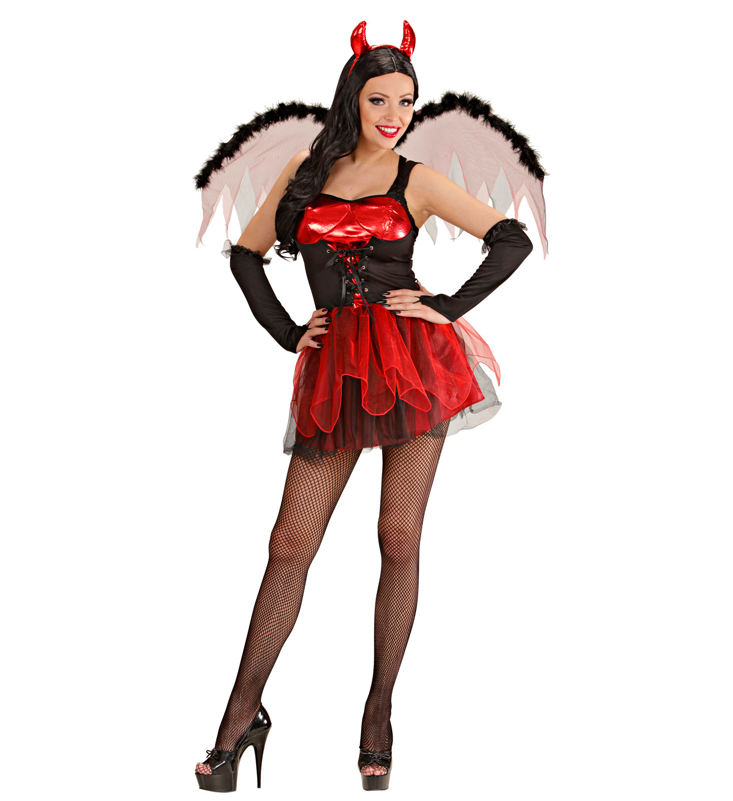 Costume Vestito Abito Travestimento Carnevale Halloween Cosplay Adulto - Diavolessa - 8983