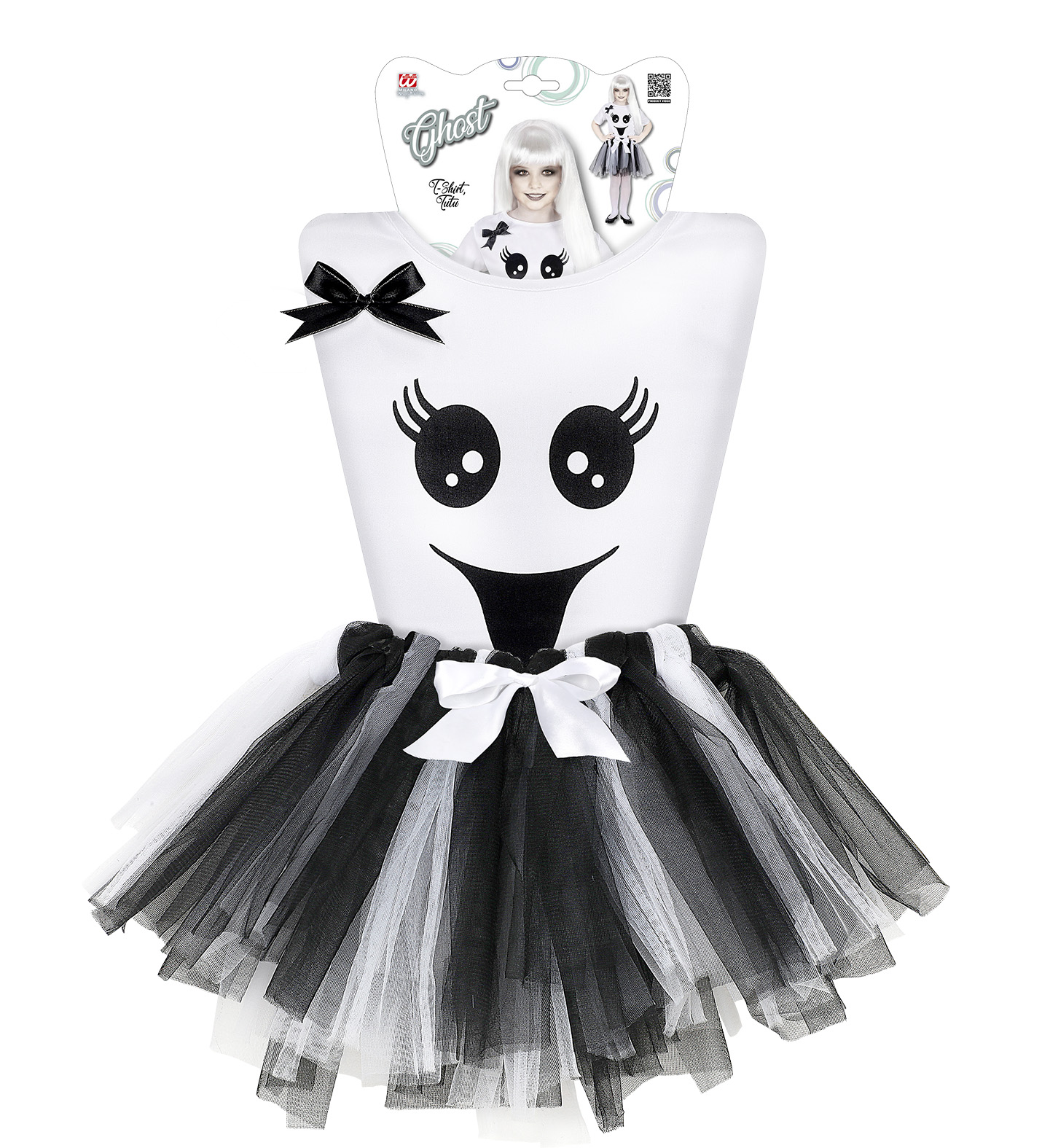 Costume Vestito Abito Travestimento Carnevale Halloween Cosplay Bambina- Fantasma - 9653