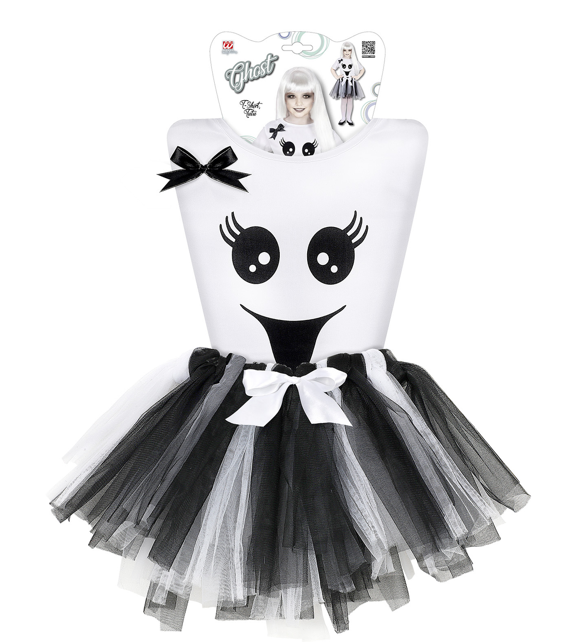Costume Vestito Abito Travestimento Carnevale Halloween Cosplay Bambina- Fantasma - 9653