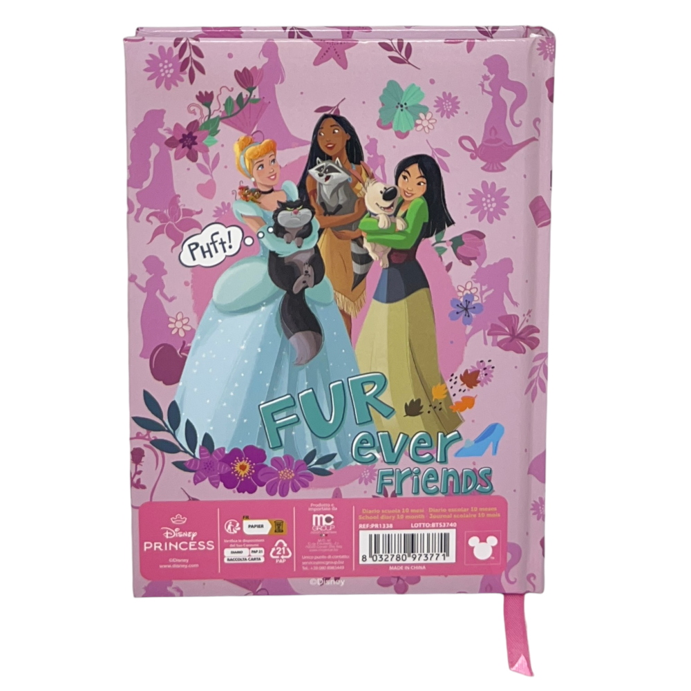 Diario Principesse DISNEY Agenda 10 Mesi Scuola Elementare Media - Pr1338