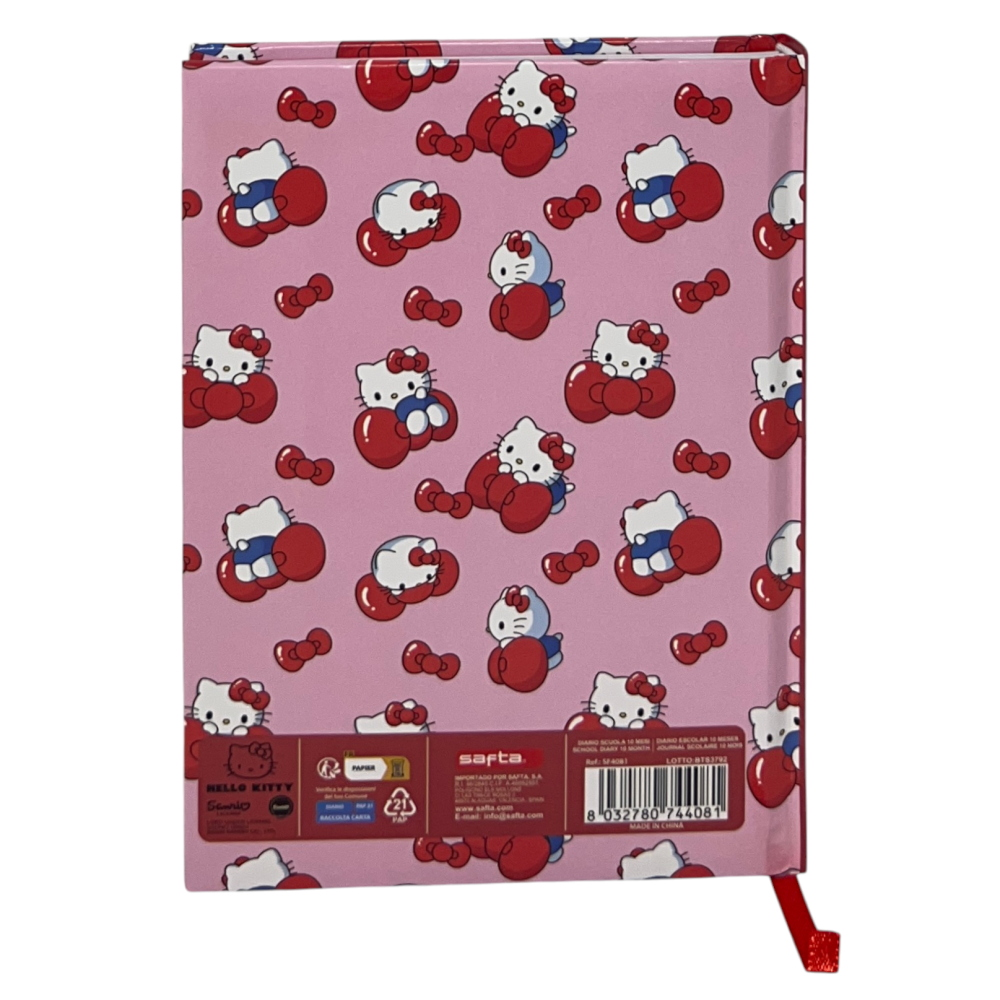 Diario Hello Kitty Sanrio Agenda 10 Mesi Scuola Elementare Media - Sf4081