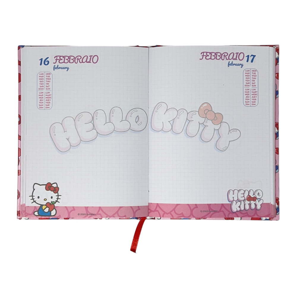 Diario Hello Kitty Sanrio Agenda 10 Mesi Scuola Elementare Media - Sf4081