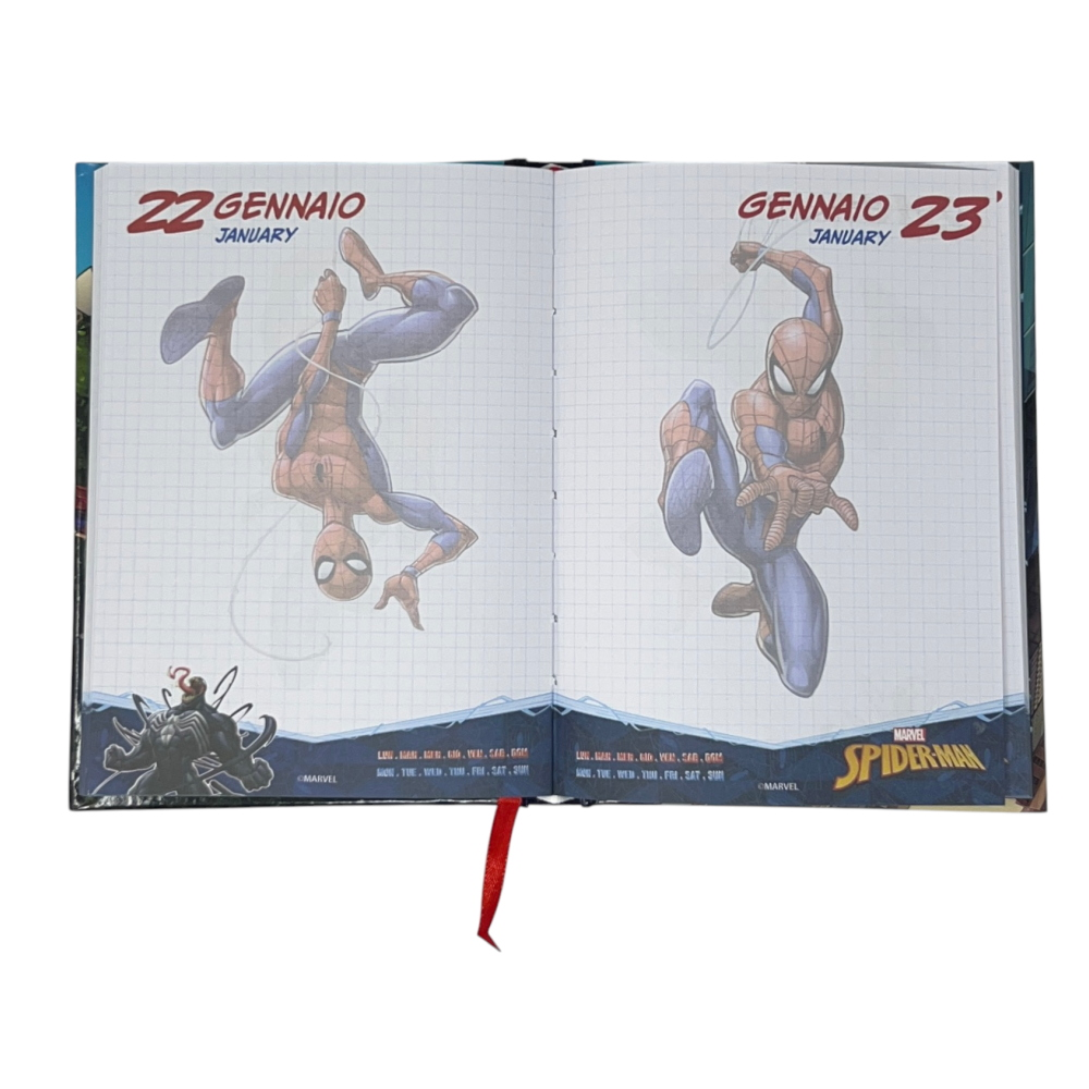Diario Spiderman MARVEL Agenda 10 Mesi Scuola Elementare Media - Sp1338