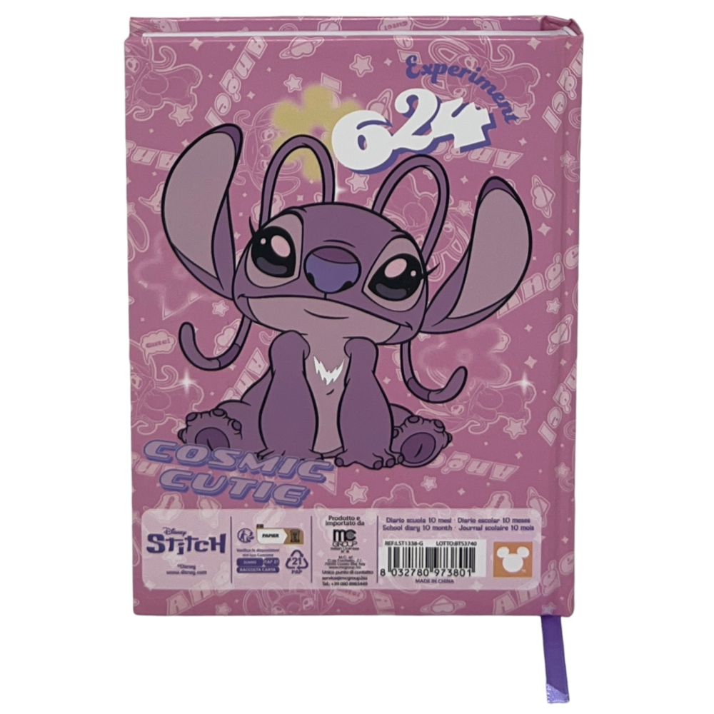 Diario Stitch DISNEY Agenda 10 Mesi Scuola Elementare Media - Lst1338-G