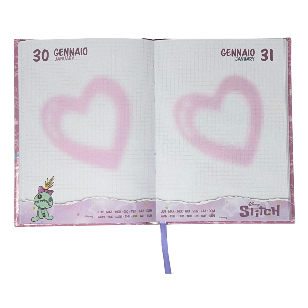 Diario Stitch DISNEY Agenda 10 Mesi Scuola Elementare Media - Lst1338-G