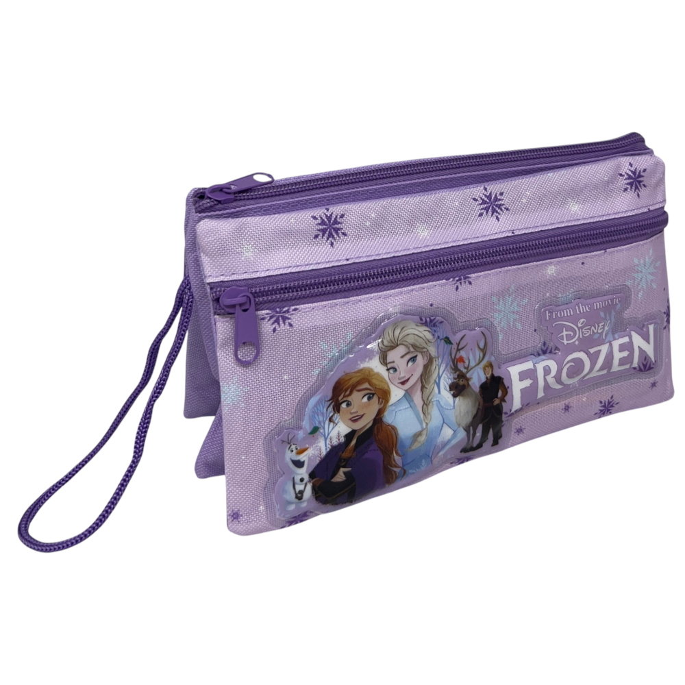 Tombolino Frozen DISNEY 3 Scomparti Bustina Astuccio Portacolori 22 CM - Fr1337