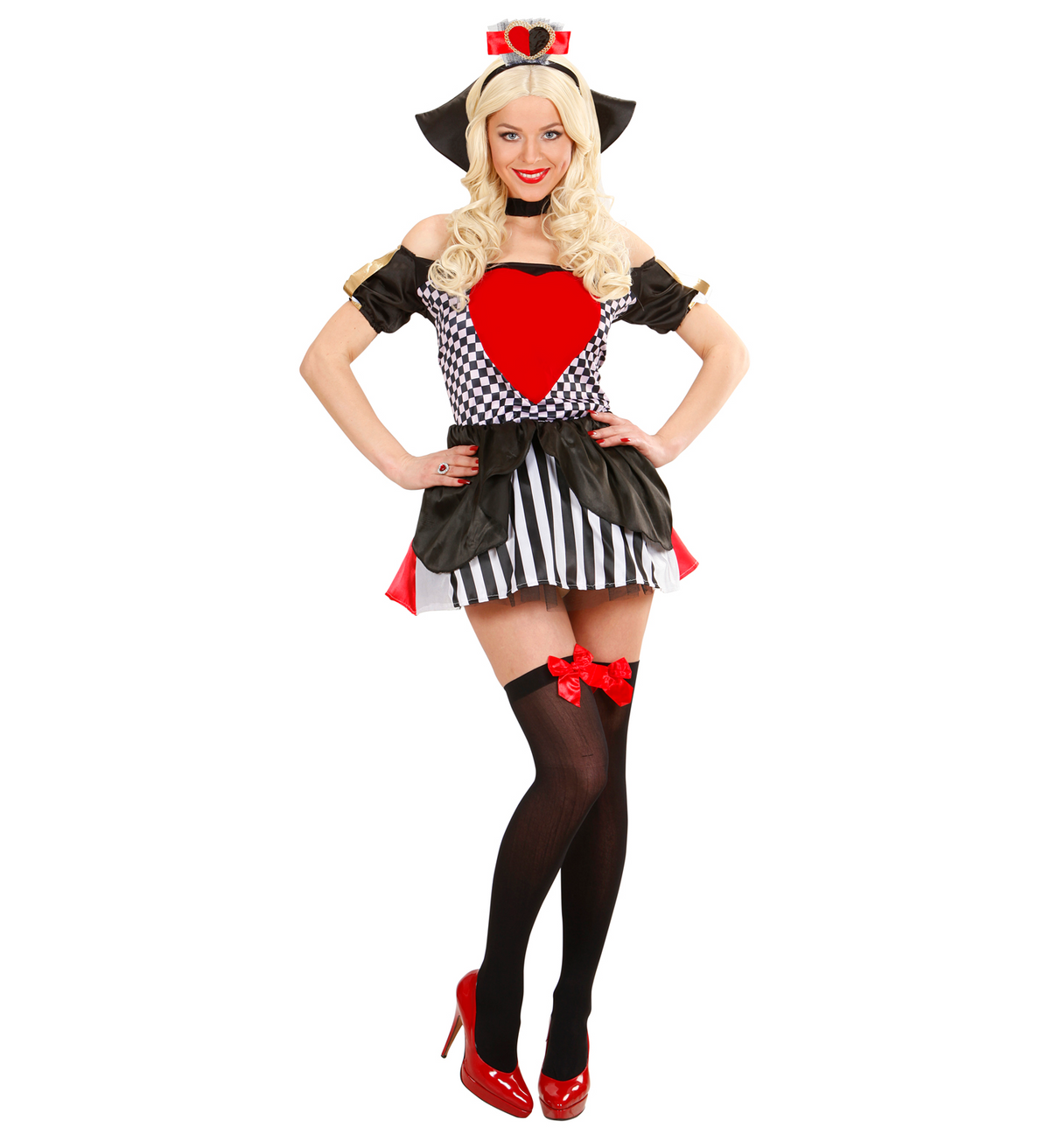 Costume Vestito Abito Travestimento Carnevale Halloween Cosplay Donna Adulto - Regina di Cuori - 7645