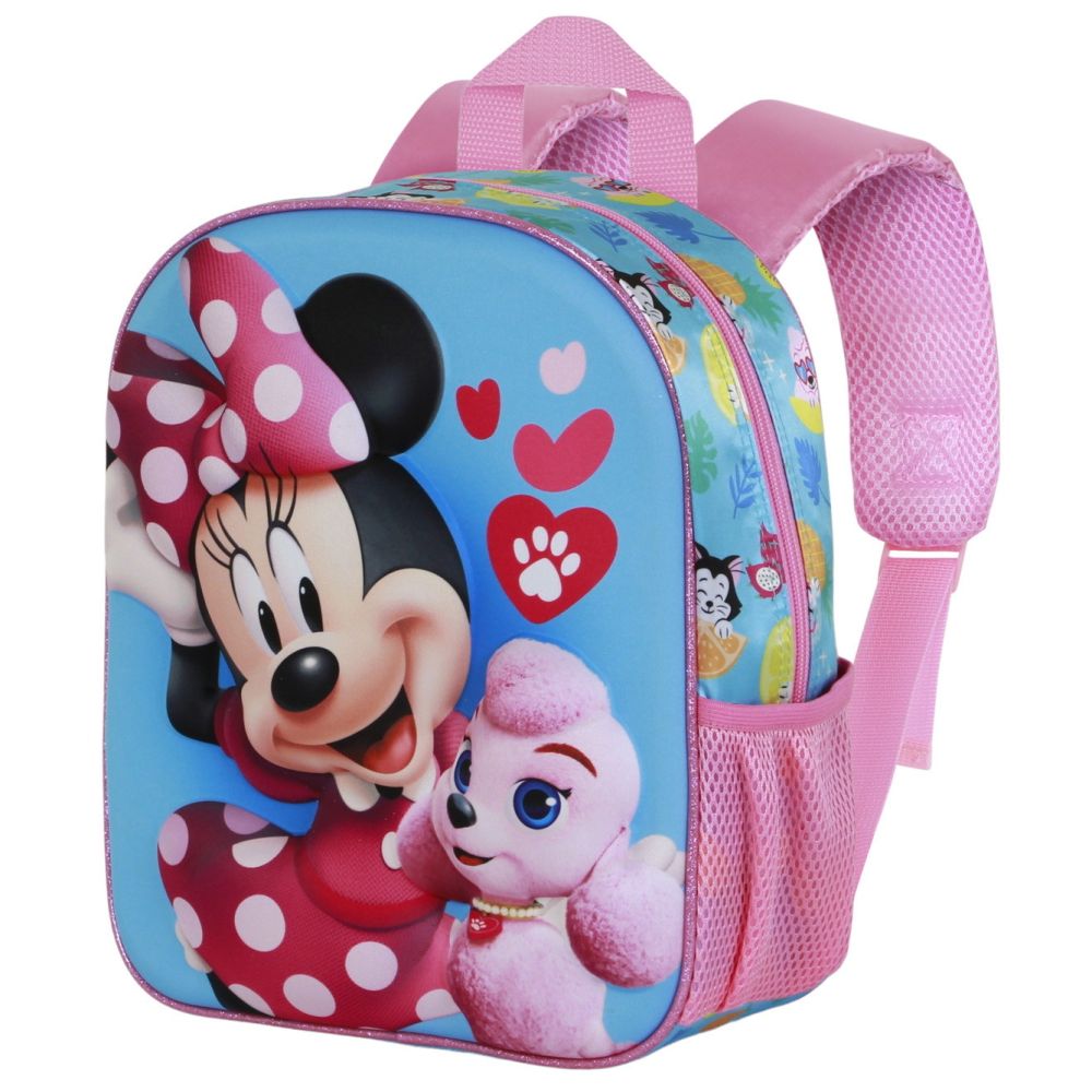 Zaino Asilo 3d Minnie Floofy DISNEY Borsa 31 CM con Spallacci Imbottiti e Tasca Laterale - 09526