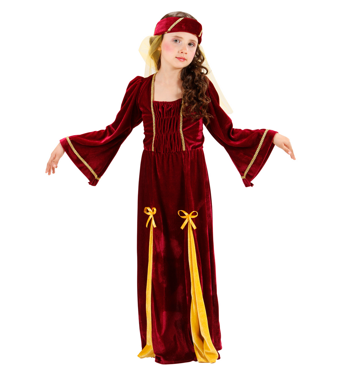 Costume Vestito Abito Travestimento Carnevale Bambina Principessa Medievale - 1252m
