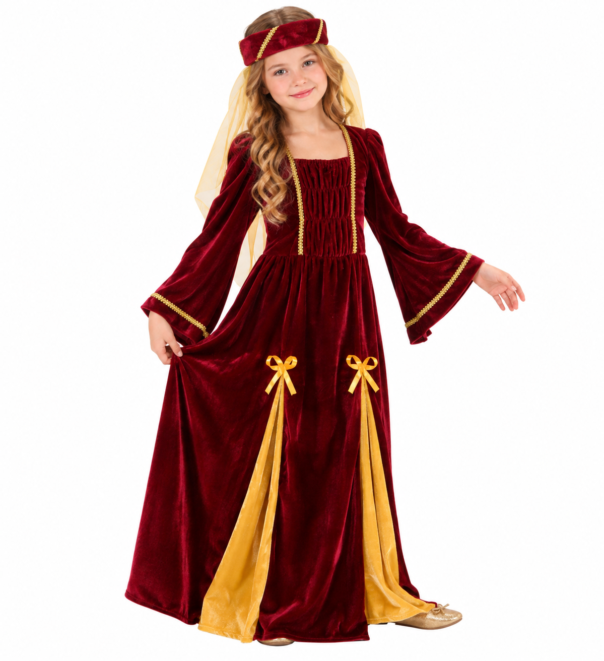 Costume Vestito Abito Travestimento Carnevale Bambina Principessa Medievale - 1252m