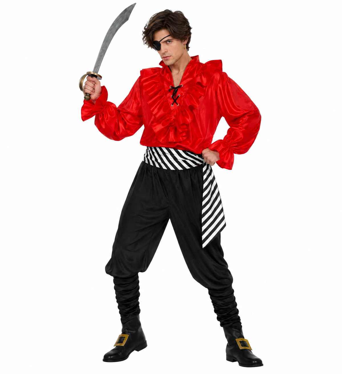 Costume Vestito Abito Travestimento Carnevale Halloween Cosplay Adulto Pirata Dei Caraibi