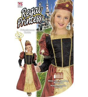 Costume Vestito Abito Travestimento Carnevale Bambina Principessa Reale - 5867
