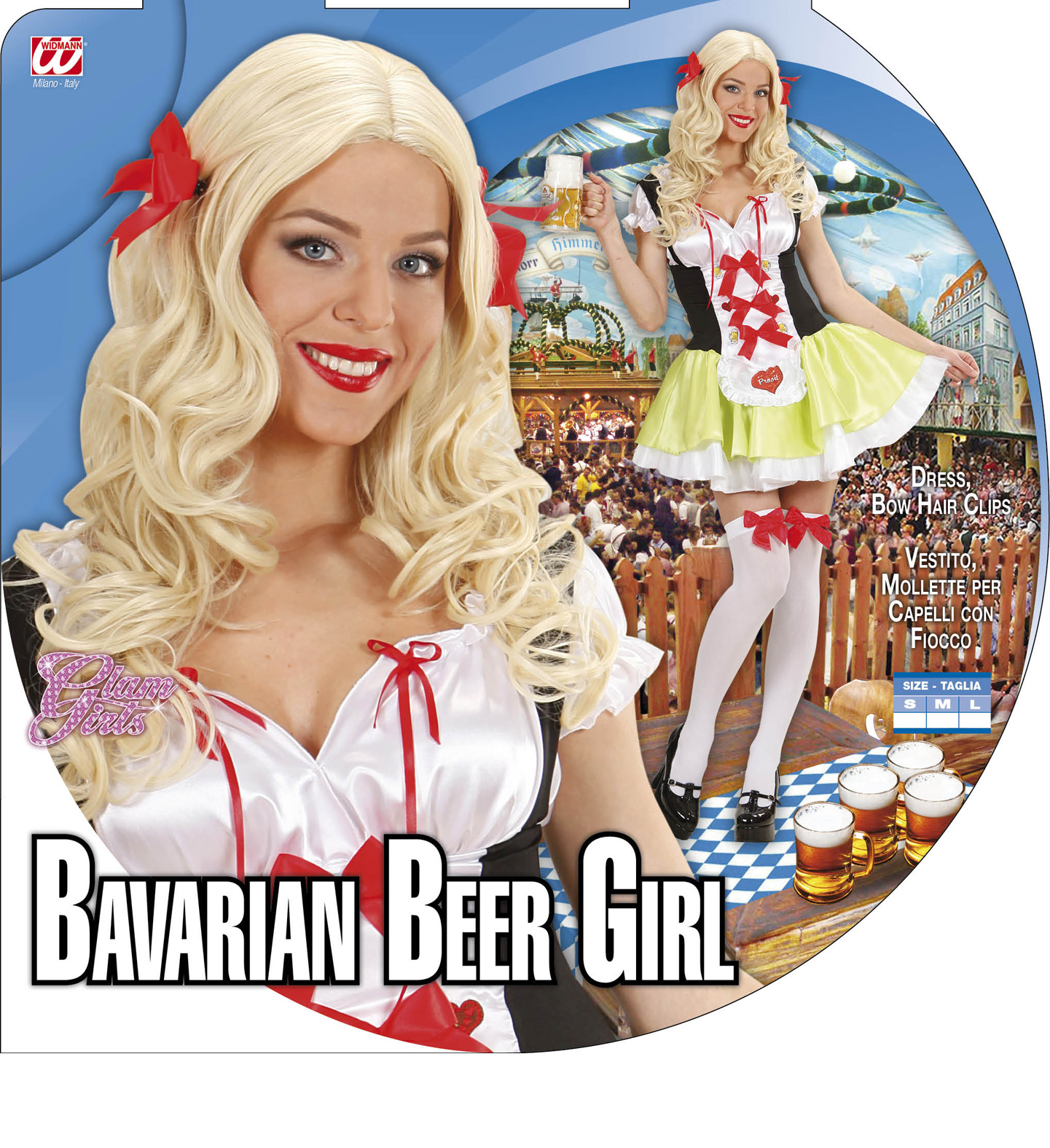 Costume Vestito Abito Travestimento Carnevale Halloween Cosplay Donna Adulto - Cameriera Bavarese - 7624