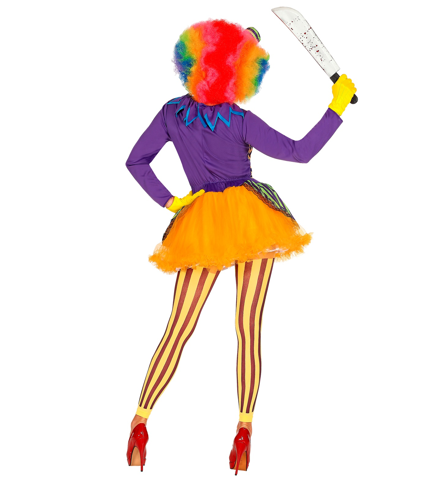 Costume Vestito Abito Travestimento Carnevale Halloween Cosplay Adulto Evil Joker - Donna - 0285