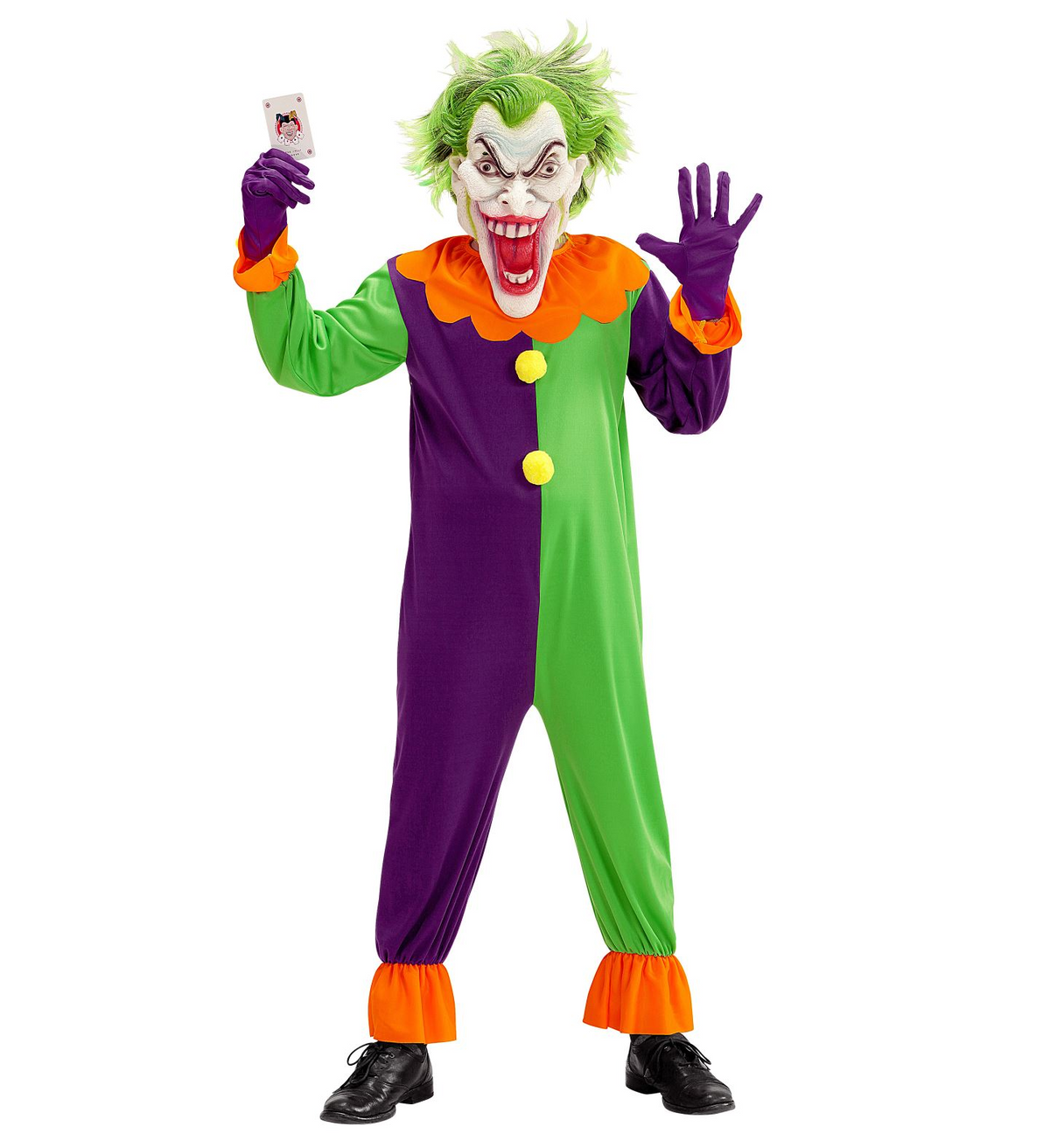 Costume Vestito Abito Travestimento Carnevale Halloween Cosplay Bambino - Evil Joker - 0731