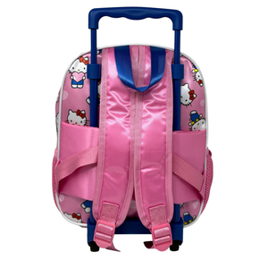 Zaino Asilo Trolley 3d Hello Kitty Sanrio 34 CM con Spallacci e Carrello- 09609