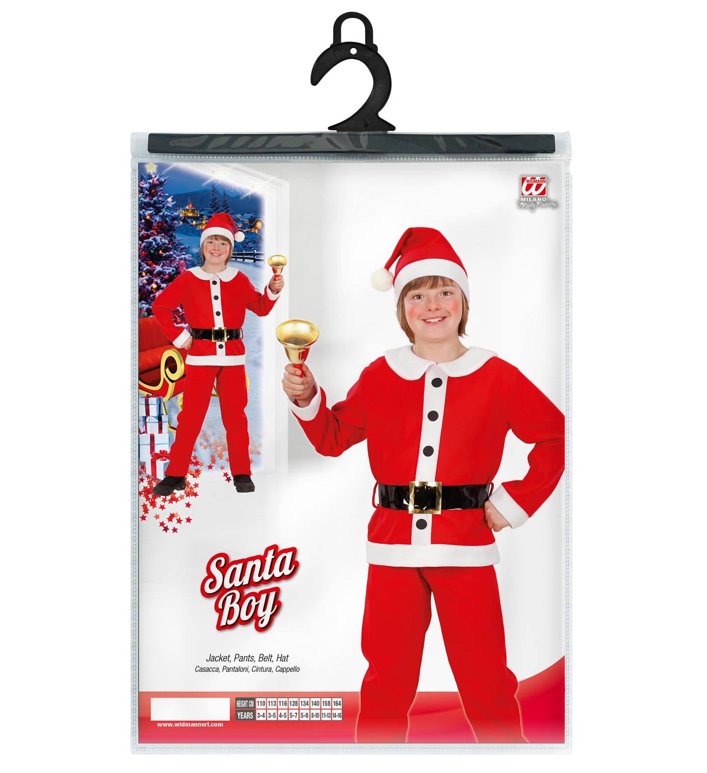 Costume Vestito Abito Travestimento Carnevale Cosplay Bambino - Babbo Natale - 1491