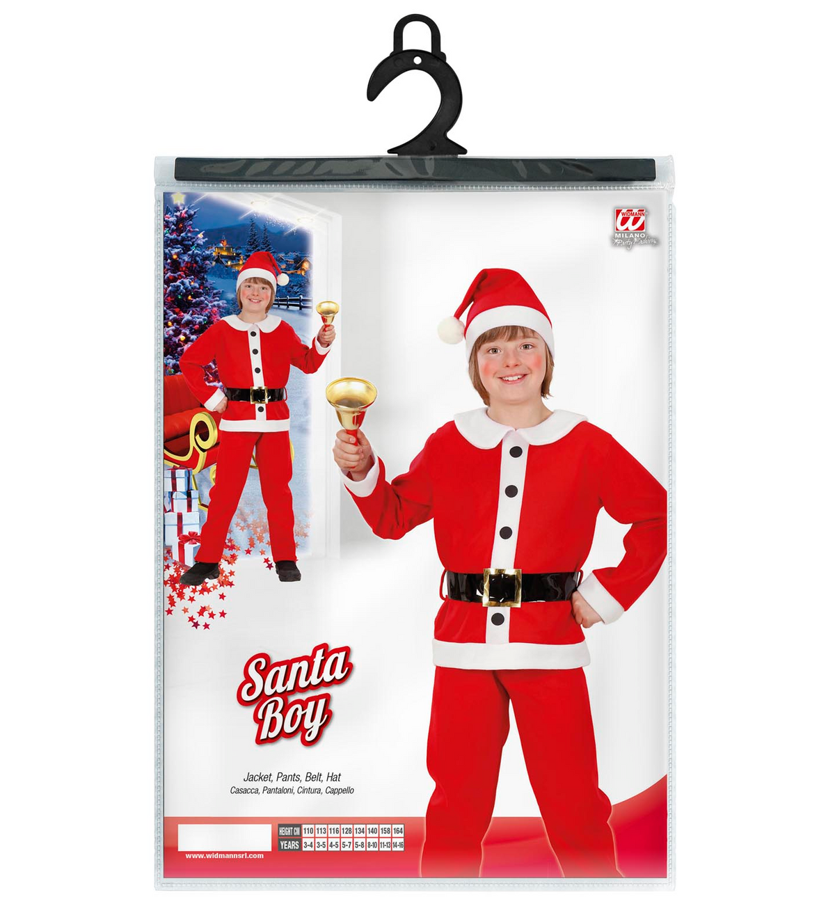 Costume Vestito Abito Travestimento Carnevale Cosplay Bambino - Babbo Natale - 1491