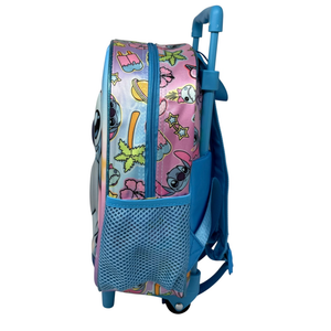 Zaino Asilo Trolley 3d Stitch DISNEY 34 CM con Spallacci e Carrello- 09623