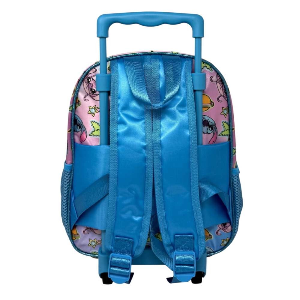 Zaino Asilo Trolley 3d Stitch DISNEY 34 CM con Spallacci e Carrello- 09623