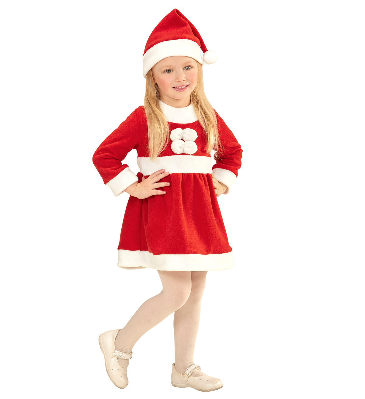 Costume Vestito Abito Travestimento Carnevale Cosplay Miss Santa Natale Bambina 6 Mesi- 3 Anni - 1492