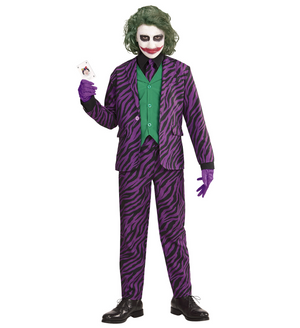 Costume con Accessori Evil Clown Abito Bastone con Teschio 105 CM Travestimento Halloween 4/5 Anni - 1931+07603