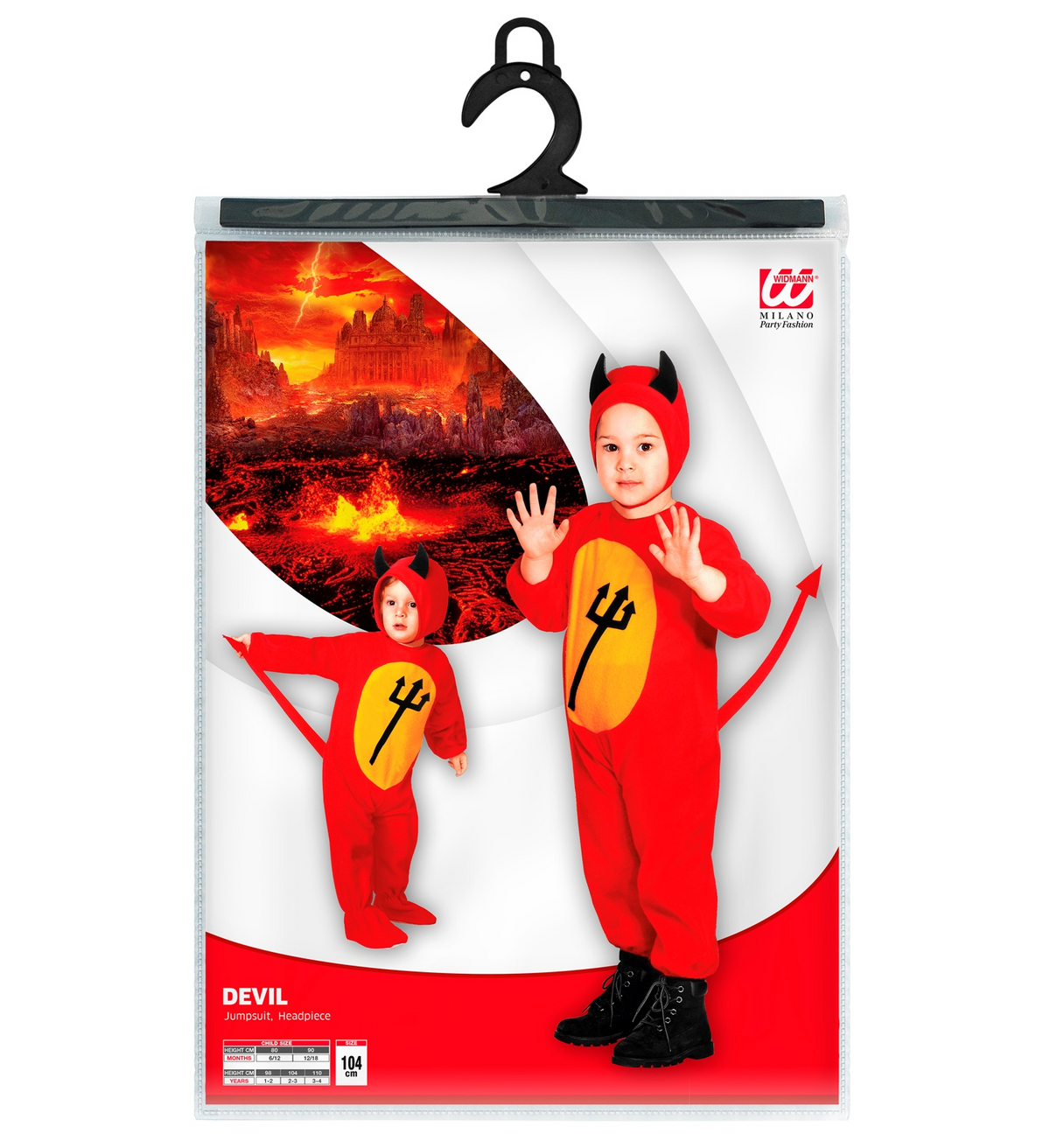 Costume Vestito Abito Travestimento Carnevale Bambino - Diavoletto - 3616