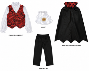 Costume Vestito Abito Travestimento Carnevale Bambino - Vampiro - 4000