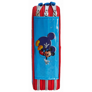 Astuccio Scuola 3d Mickey Mouse DISNEY Topolino Multiscomparto 3 Zip Portacolori Fila Giotto - Mic0632