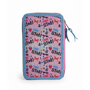 Astuccio Scuola 3d Minnie Mouse DISNEY Multiscomparto 3 Zip Portacolori Fila Giotto - Min0632