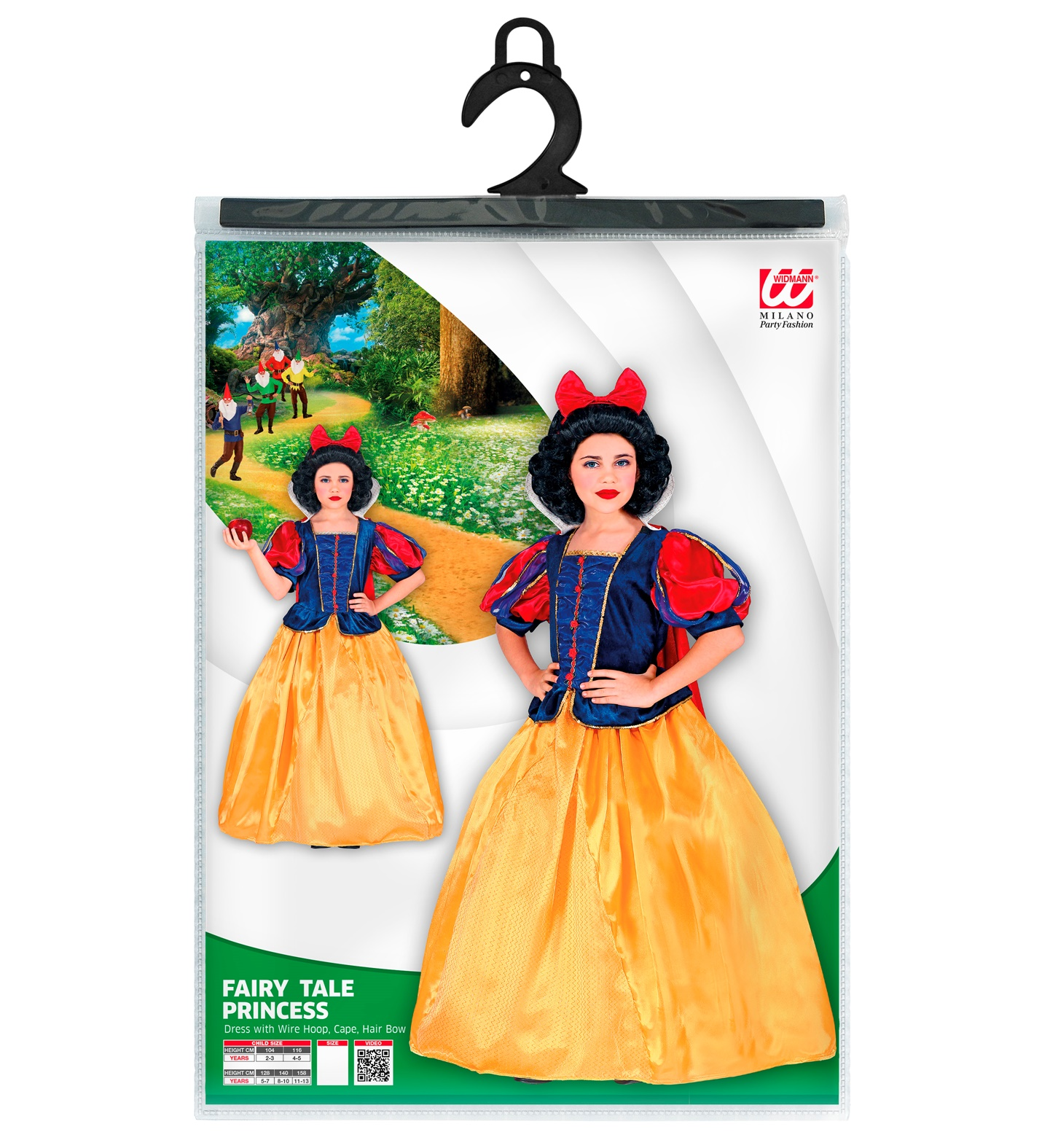 Costume Vestito Abito Travestimento Carnevale Bambina - Principessa Delle Fiabe - 0944
