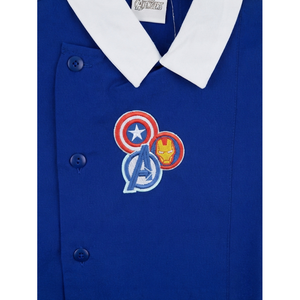 Grembiule Avengers MARVEL Scuola Elementare Ricamato Tinta Unita Cotone - Ave0508