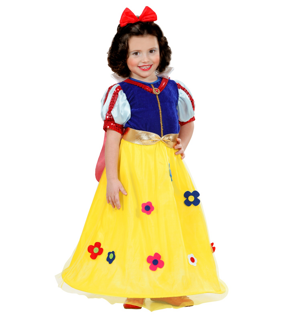 Vestito Carnevale + Accessori Principessa Delle Fiabe Costume Fiocco Parrucca 1/2 Anni Travestimento- 1285+00829+1926n