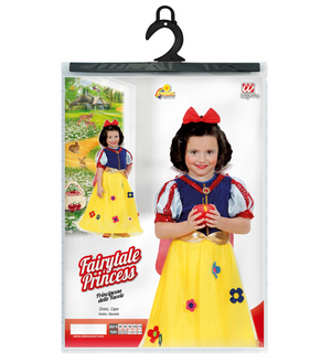 Vestito Carnevale + Accessori Principessa Delle Fiabe Costume Fiocco Parrucca 2/3 Anni Travestimento- 1285+00829+1926n