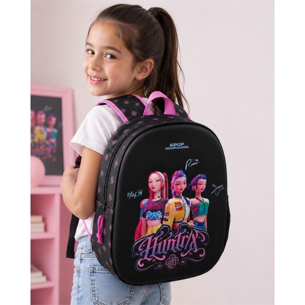 Zaino Asilo 3d Kpop Demon Hunters Huntrix Borsa 33 CM con Tasca Laterale - 64267589