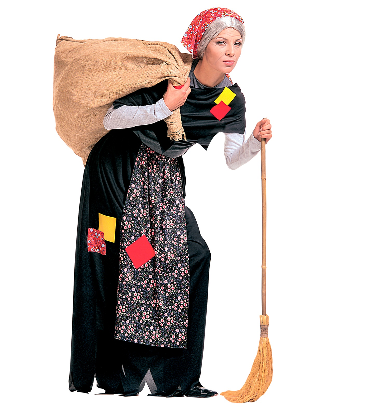 Costume Vestito Abito Travestimento Carnevale Natalizio - Befana - Cosplay Adulto - 3504