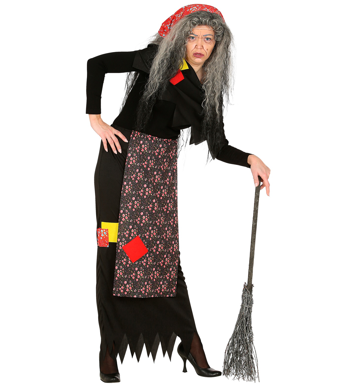 Costume Vestito Abito Travestimento Carnevale Natalizio - Befana - Cosplay Adulto - 3504